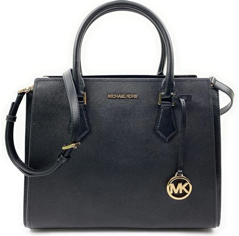 michael kors mercer large satchel black|michael kors satchel crossbody.